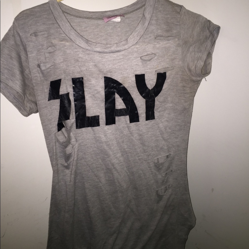 Slay shirt with rips